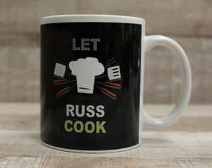 Let Russ Cook Coffee Cup Mug - Chef BBQ Cooking -New