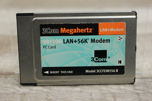 3Com Megahertz Lan+56K Modem PC Card - Model 3CCFEM556 B - Used