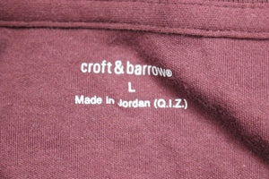 Croft & Barrow Men's Knit Polo, Size: Large, Burgandy, New!