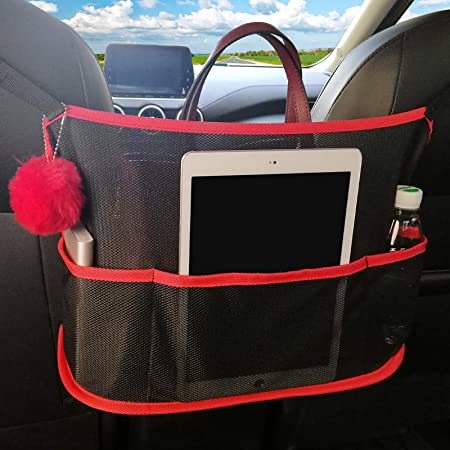 eveco Purse Holder for Cars - Car Purse Handbag Holder Between Seats - Auto  Storage Accessories for Women Interior - Automotive Consoles & Organizers  Net Pocket for Front Seat (Black) : Amazon.in: