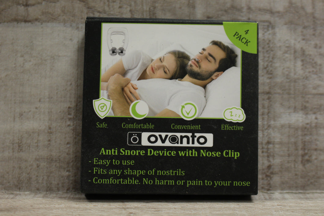Ovanto Anti Snoring Solution Device with Nose Clip - 4 Pack - New