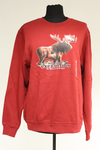 Duck Head Expedition The Moose is on the Loose Sweatshirt, Medium, New