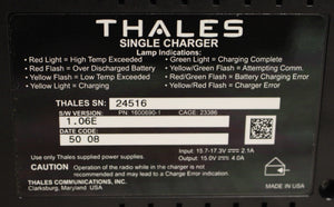 Thales High Capacity Single Radio Charger - 1600690-1 - 1600673-1 - New