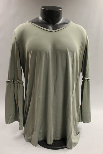 Meanor Casual V Neck Blouse Shirt - Size Large -New