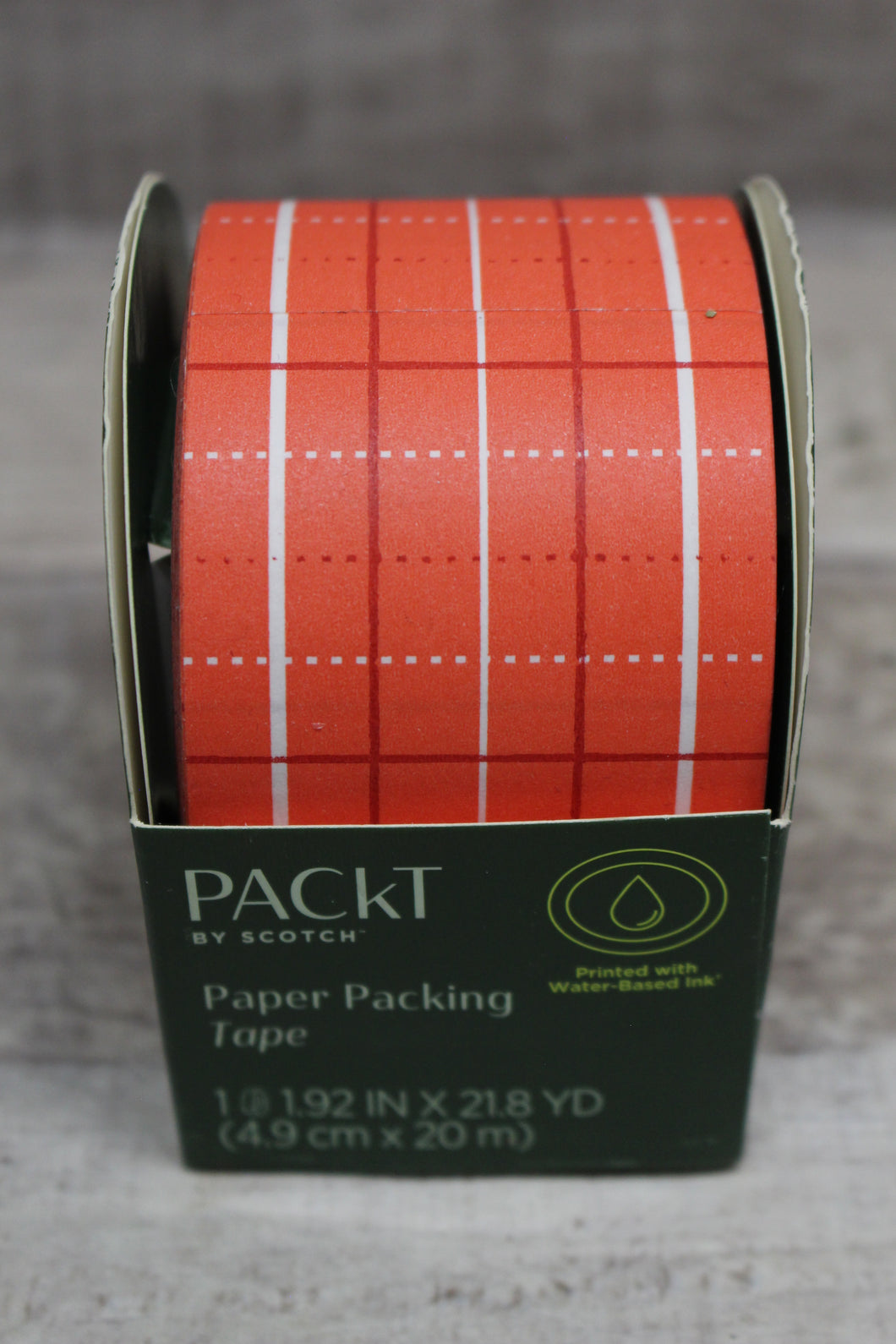 Packt By Scotch Paper Packing Tape 21.8 Yards -New