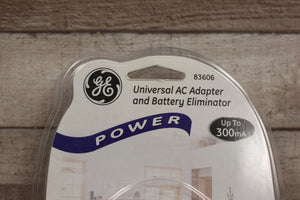 GE Universal AC Adapter and Battery Eliminator - Up to 300 MA- New