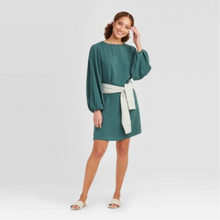 Load image into Gallery viewer, A New Day Women&#39;s Long Sleeve Mini Dress - Dark Teal - Medium - New