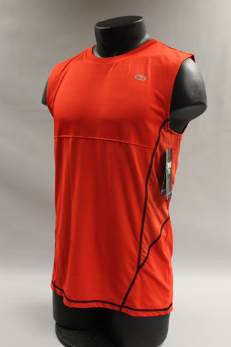 Tapout Flame Scarlet Left Chest Button Muscle Athletic Shirt Size Small