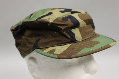 US Army Woodland Field Cap W/ Ear Flaps - Size: 7-3/4 - 8415-01-084-1688 - New