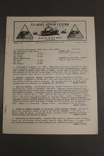 Load image into Gallery viewer, US Army Armor Center Daily Bulletin Official Notices, Year: 1969