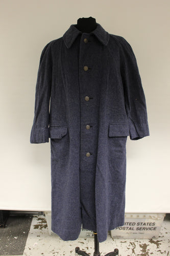 WWII Swiss Army Men's Wool Pea Trench Coat - Size F.L. 50 - Used