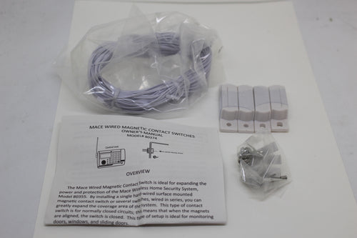 Mace Security Wired Magnetic Contact Sensor Kit, Model 80374, NEW!